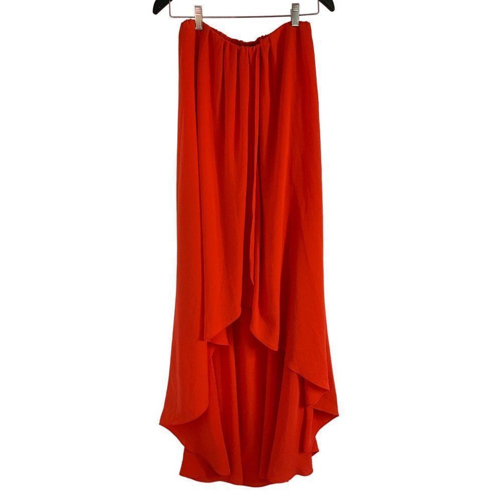 Women’s VICI Tyche Dress size large strapless 5986 Orange Waterfall Crepe